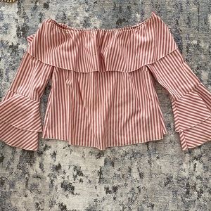 OTS Pink Stripe Blouse